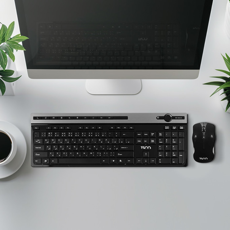 کیبورد بی سیم تسکو مدل TKM7106W همراه با موس بیسیم