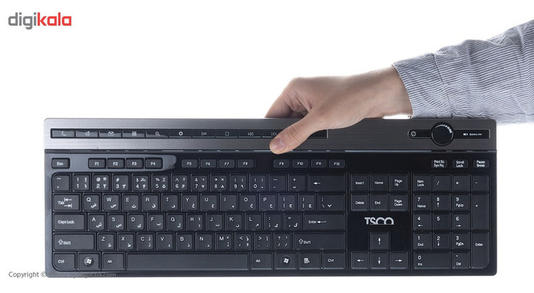کیبورد بی سیم تسکو مدل TKM7106W همراه با موس بیسیم