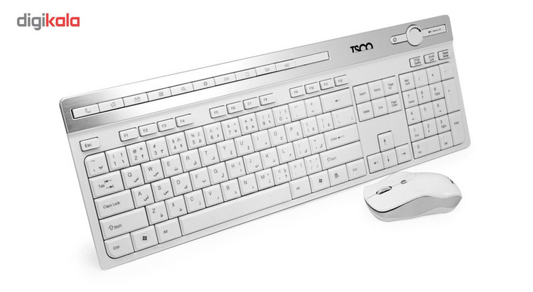 کیبورد بی سیم تسکو مدل TKM7106W همراه با موس بیسیم
