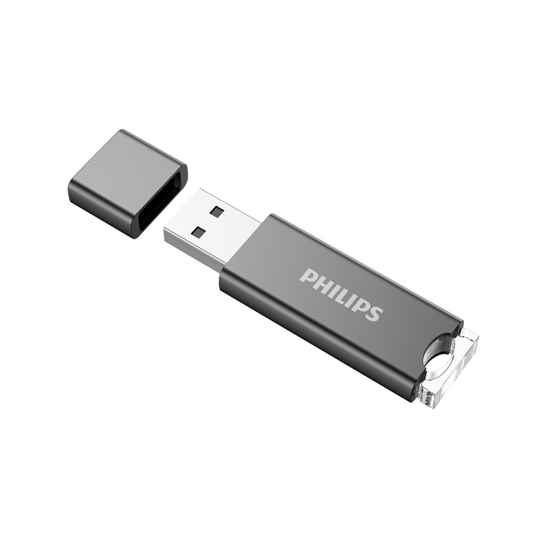فلش مموری فیلیپس FM10UA ظرفیت 32 گیگابایت با رابط USB 2.0، سازگار با ویندوز، مک و لینوکس، سرعت خواندن 30 مگابایت بر ثانیه، سرعت نوشتن 15 مگابایت بر ثانیه، ضد خش و ضد اثر انگشت